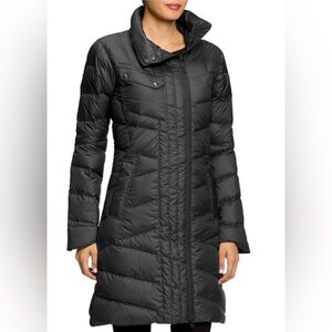 Nau Black 3/4 Length Cocoon Trench Quilted Jacket Sz S